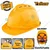 INGCO (HSH801) Yellow Safety Helmet PE Shell Material 6 Point Suspension and Chin Strap