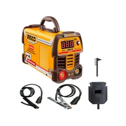 Ingco 10-200A IGBT Inverter MMA Welding Machine With Holder, Earth Clamp, Wire Brush & Helmet (ING-MMA20069)