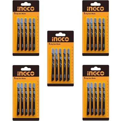 INGCO 5 Pcs 74 mm Jig Saw Blade for Wood (JBT111C)- Pack Of 5