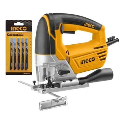 INGCO 100 mm 800 Watt Jig Saw Machine With 5 pcs saw blades, 3000 RPM (JS80028)