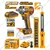 Ingco 20V Cordless Combo Kit of 1/2" Impact Wrench, Work Lamp, Impact Socket Set, Screwdriver Bit Set, Battery & Charger (COSLI23048)