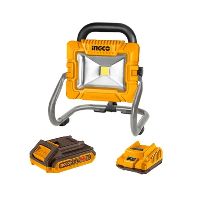 INGCO 20V Lithium-Ion Portable Cordless Lamp With Battery & Charger (CWLI20258)