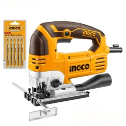 Ingco 135mm 800 Watt 4-Step Pendulum Function Jig Saw Machine With Blades, 800-3100 RPM (JS80068)