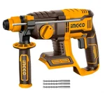 Ingco 22 mm 20V Lithium-Ion Cordless Rotary Hammer With Drill Bits, 5400 BPM (CRHLI20208)
