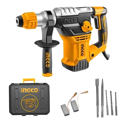 Ingco 32 mm 1500 Watt SDS Plus Chuck System Rotary Hammer Drill With Accessories, 850 RPM (RH150068)