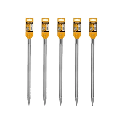 Ingco 18 x 400 mm SDS Max Pointed Chisel, DBC0214001 (Pack Of 5)