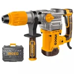 Ingco 40mm 1600W 10.0J Impact Energy Rotary Hammer With 3-Mode Operation, Drill Bits & Chisels, 630 RPM (3850 BPM) (RH1600388)