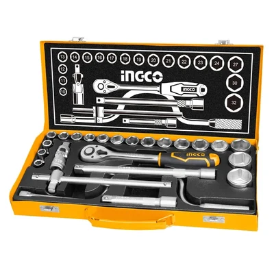 Ingco HKTS0243 Professional 24Pcs 1/2″ Socket Sets