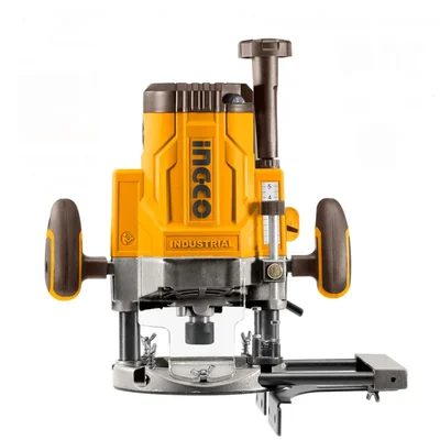 Ingco 6mm-12mm Collet Size 2200 Watt Electric Router With Accessories, 0-60mm Plunge Capacity (RT22008)