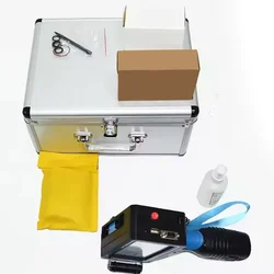 Heavy Duty 12.7mm Handheld Inkjet Printer, Blue Software with Black Cartridge for Metal, Plastic, Glass Material