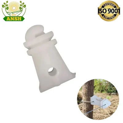 Agriansh White Plastic Insulator for Solar Fencing/Solar Energizer (Pack of 100)