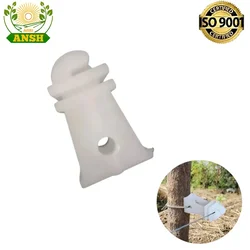 Agriansh White Plastic Insulator for Solar Fencing/Solar Energizer (Pack of 100)