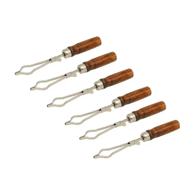 Cometek 15mm to 25mm Test Tube Holder Pack of 6 Iron-CP Test Tube Clamp with Wooden Handle