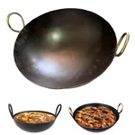 SBWG Commercial 22 Inch Iron Kadhai with Handles for Hotels, Restaurants and House Usages