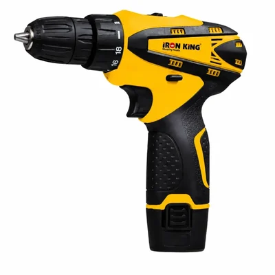 IRON KING 12V Cordless Screwdriver Drill with Dual Battery and Variable Speed for Household & Workshop IK-CD-12H