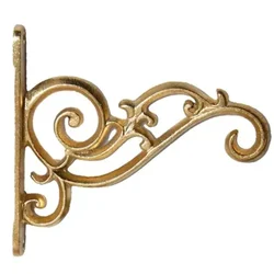 Ecofynd Metal Golden Wall Hook Hanging Plant Bracket | Decorative Straight Plant Hanger for Bird Feeders, Planters, Lanterns, Macrame