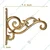 Ecofynd Metal Golden Wall Hook Hanging Plant Bracket | Decorative Straight Plant Hanger for Bird Feeders, Planters, Lanterns, Macrame