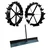 Heavy Duty 16 Inch Iron Wheel & Leveler Attachment Combo For 5 to 10 HP Diesel Power Tiller / Cultivator