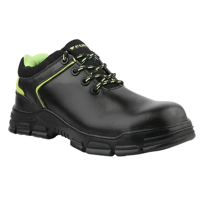 FUEL Reevon-05 200J Non-Metallic Toe Cap CG Leather Nitrile Rubber Sole ISI Mark Safety Shoes for Men(Size-6)