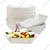100 Pcs, 1250ml 330GSM White Paper Disposable Boat Trays for Salad, Fruit, Cookies Servings