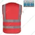 Gravitech 10 Pcs 120 GSM Red Colour Safety Jacket With 2" High Grade Reflective Fabric Tape (GI-RJ-04)