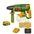 Jadever 26mm 20V Cordless BL SDS-Plus, 2.5J Energy Rotary Hammer With Battery-Charger & Drill Bits-Chisel, 0-1100 RPM (JDLM1B262)