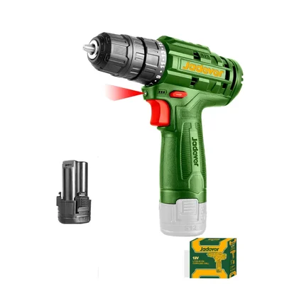Jadever 10mm 12V Cordless Max. Torque 20 Nm Drill/Driver With Battery, 0-750 RPM (JDCDS518)