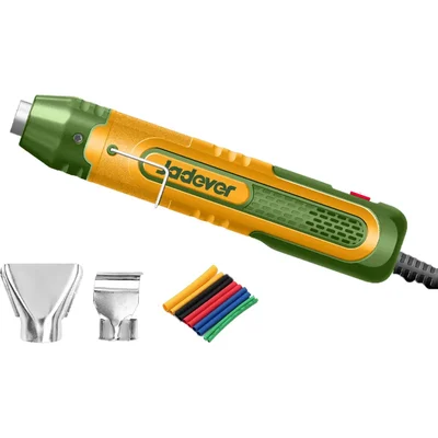 Jadever 230°C-400°C Temperature 350 Watt Variable Heat Setting Heat Gun With Nozzles & Heat Shrink Tubing, 180/250 L/min Airflow Rate (JDHG2501)