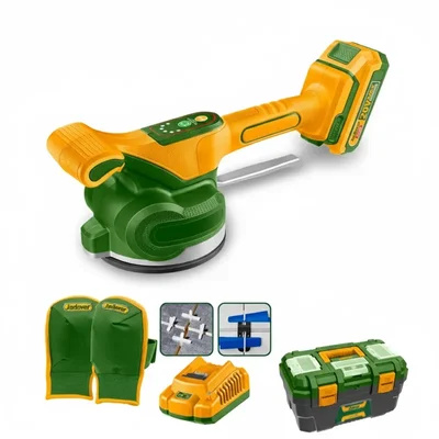 Jadever 130mm 20V 50 Kg Suction Capacity Cordless Tile Vibration Machine With Battery-Charger & Accessories Kit Box, 0–10,000 RPM (JDTVM1D128)