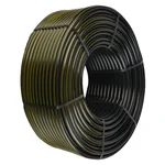 Jain Drip Irrigation Online Lateral Pipe 16mm OD |Class 2 | 100 Meter Roll | Black Poly Tube