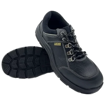 JAMA JB009 Industrial Leather Safety Shoe, Anti-Static, Heat, Water & Oil Resistant, Anti-Static, DD-PU Sole(Size-6)
