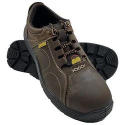 JAMA JB048 Industrial Leather Safety Shoe, Anti-Static, Heat, Water & Oil Resistant, Anti-Static, DD-PU Sole(Size-6)