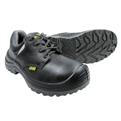JAMA JR003 Leather Safety Shoes With Anti-Skid Sole and Steel Toe Cap(Size-7)