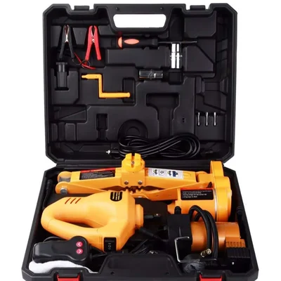 Janvitha JSJSI3T 3 in 1 3 Ton Electric Scissor Jack Tool Kit with Impact Wrench for Tire Change