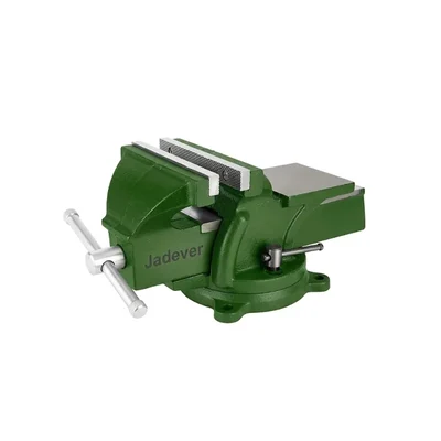 JADEVER 6" 150mm 12kg Swivel Base Cast Iron Bench Vice with Integrated Polished Anvil JDBV1A06
