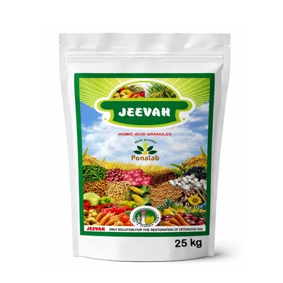 PONALAB JEEVAH Black 25Kg Organic Plant Growth Promoter & Soil Conditioner for Root Formation & Fertilizer Retention