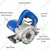 JK Super Drive 1250W 13000 RPM 4-Inch Marble Cutter Heavy Duty Tile Granite Stone Cutter 9005082