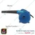 JK Super Drive 400W Lightweight High Air Flow Electric Air Blower Blow Suction Handheld 9005097