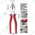JK Super Drive Core Hand Tool Kit 8" Plier 250g Hammer 5-Blade Screwdriver Set Canvas Pouch SD7800894