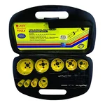 Jon Bhandari 12 Pcs Bi-Metal Hole Saw Set With Arbor & Hex Key, Size: 19mm to 64mm (M-019)