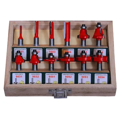 Jon Bhandari 12 Pcs 8 mm Classic Router Bit Set