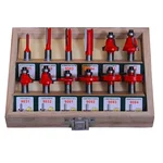 Jon Bhandari 12 Pcs 8 mm Classic Router Bit Set