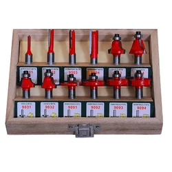 Jon Bhandari 12 Pcs 8 mm Classic Router Bit Set 