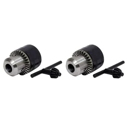 Jon Bhandari 1.5 to 13 mm Drill Chuck with Manual Key, Mount 3/8-24 UNF - 2 Pcs