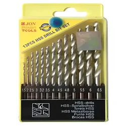Jon Bhandari 13 Pcs Hss Drill Bits Set Plastic Box - Pack Of 1