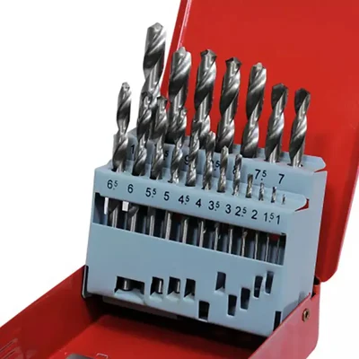 Jon Bhandari 19 Pcs Hss Drill Bits Set Red Box