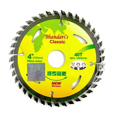 Jon Bhandari 4 inch (110 mm) 40T TCT Wood Cutting Blade Bhandari Classic With Pen
