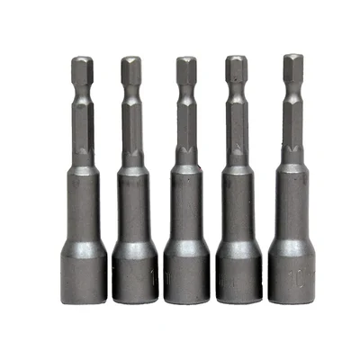 Jon Bhandari Tools 5pcs Hexagon Magnetic Nut Driver Bit Set 65mm long
