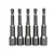Jon Bhandari Tools 5pcs Hexagon Magnetic Nut Driver Bit Set 65mm long