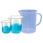 Bello 50ml and 100ml Polypropylene Beakers with Graduation Marks and 250ml Measuring Jug Set for Laboratory